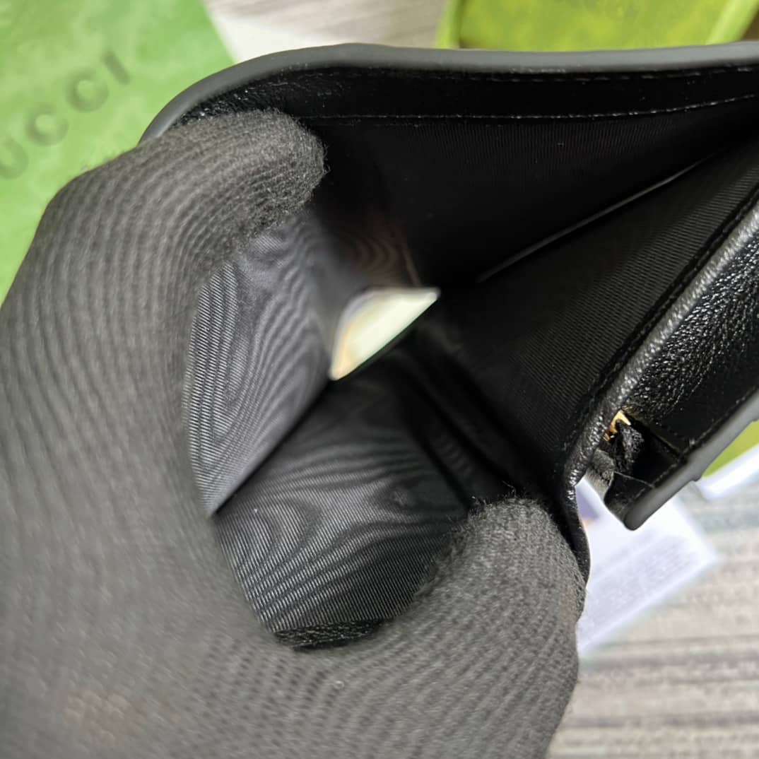 Gvc*1 GG Card Case Wallet Black 676150 Replica
