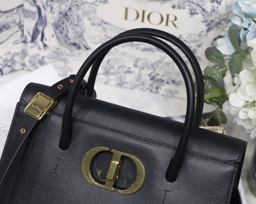 Chr1st1an D10r Box Calfskin Large St. Honore Tote