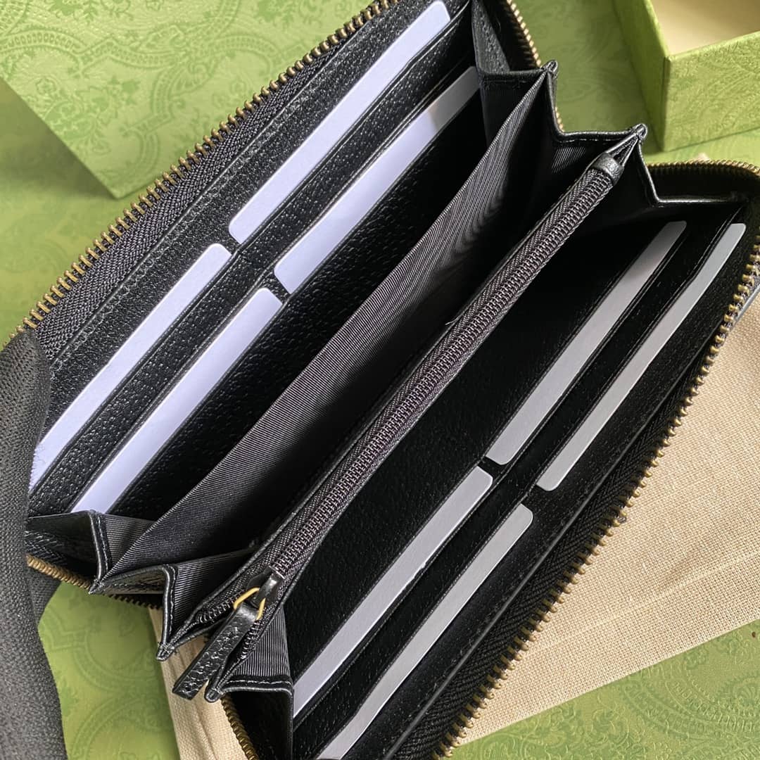 Gvc*1 GG Marmont Leather Zip Around Wallet Replica 428736