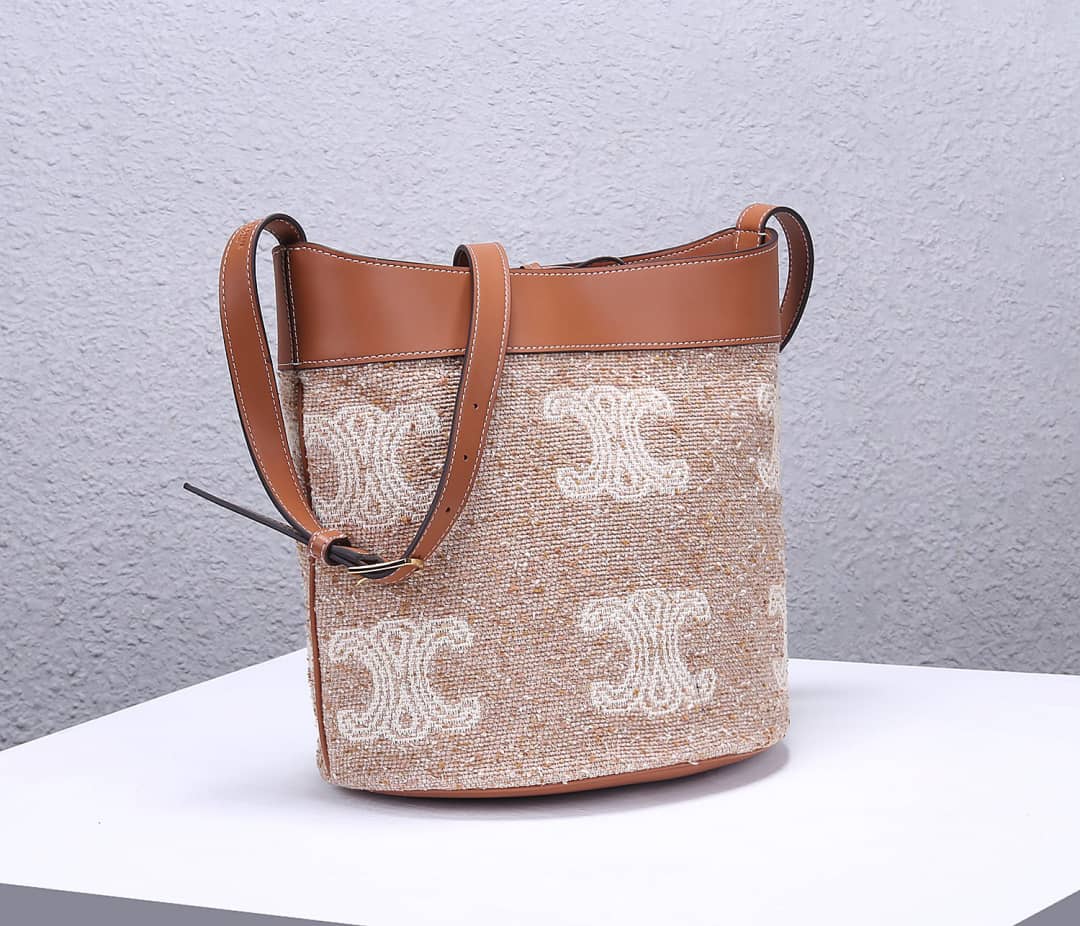 Ce1i*e Triomphe Bag Dupe Canvas Replica Bucket Bag