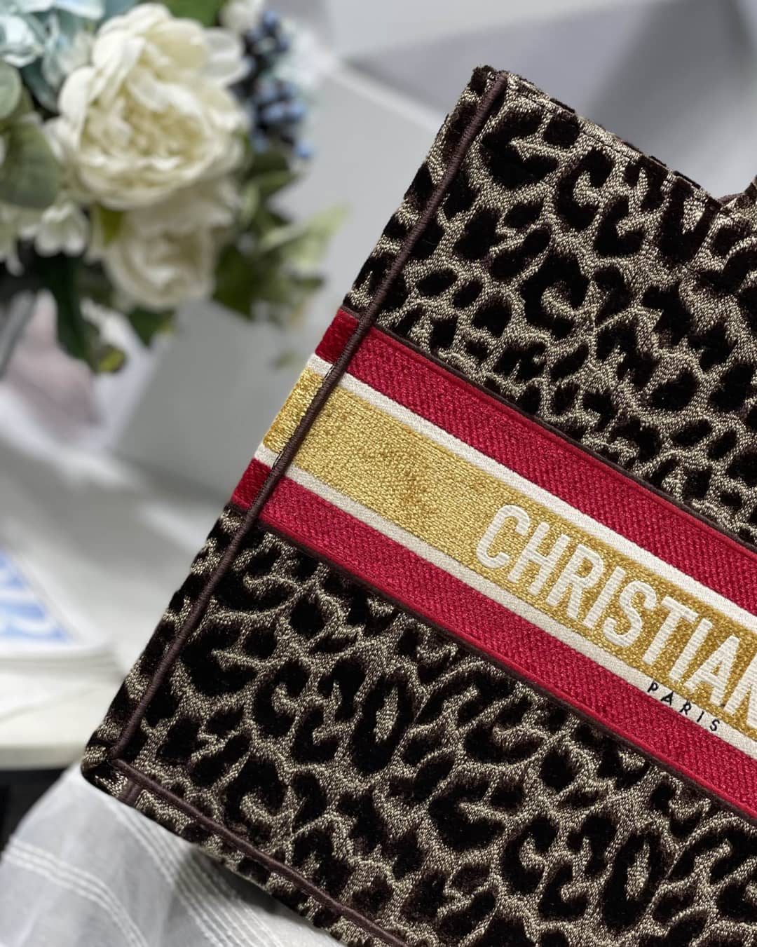 Chr1st1an D10r CD Book Embroidery Replica Tote