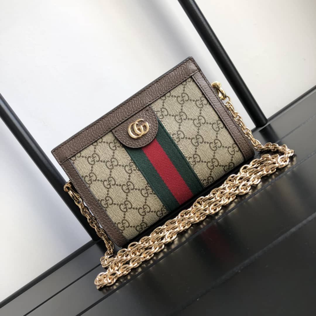 Gvc*1 Ophidia Mini GG Svp*me Canvas Shoulder Bag Replica 602676