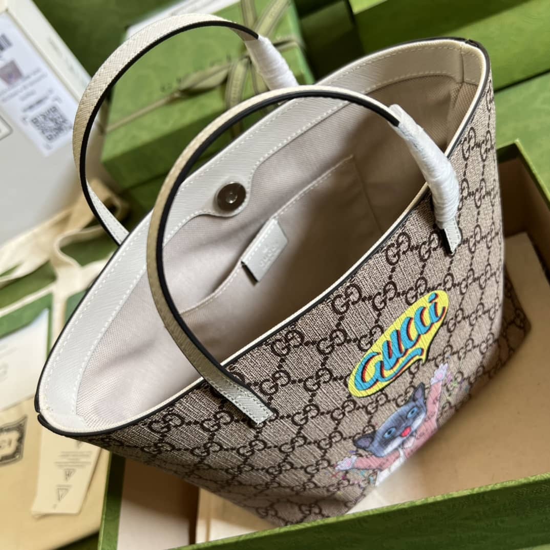 Gvc*1 Children Cat Print Tote 410812 Replica Bag