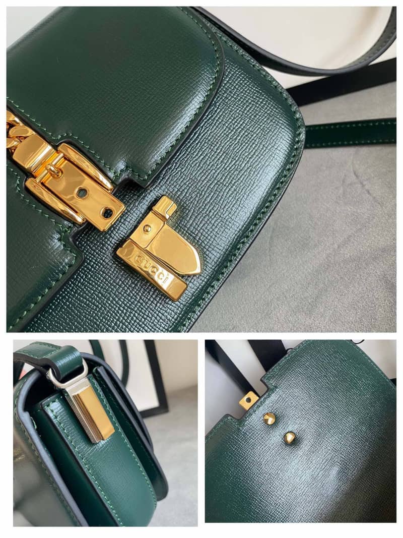 Gvc*1 Ladies Mini Sylvie Shoulder Bag Replica Green 615965
