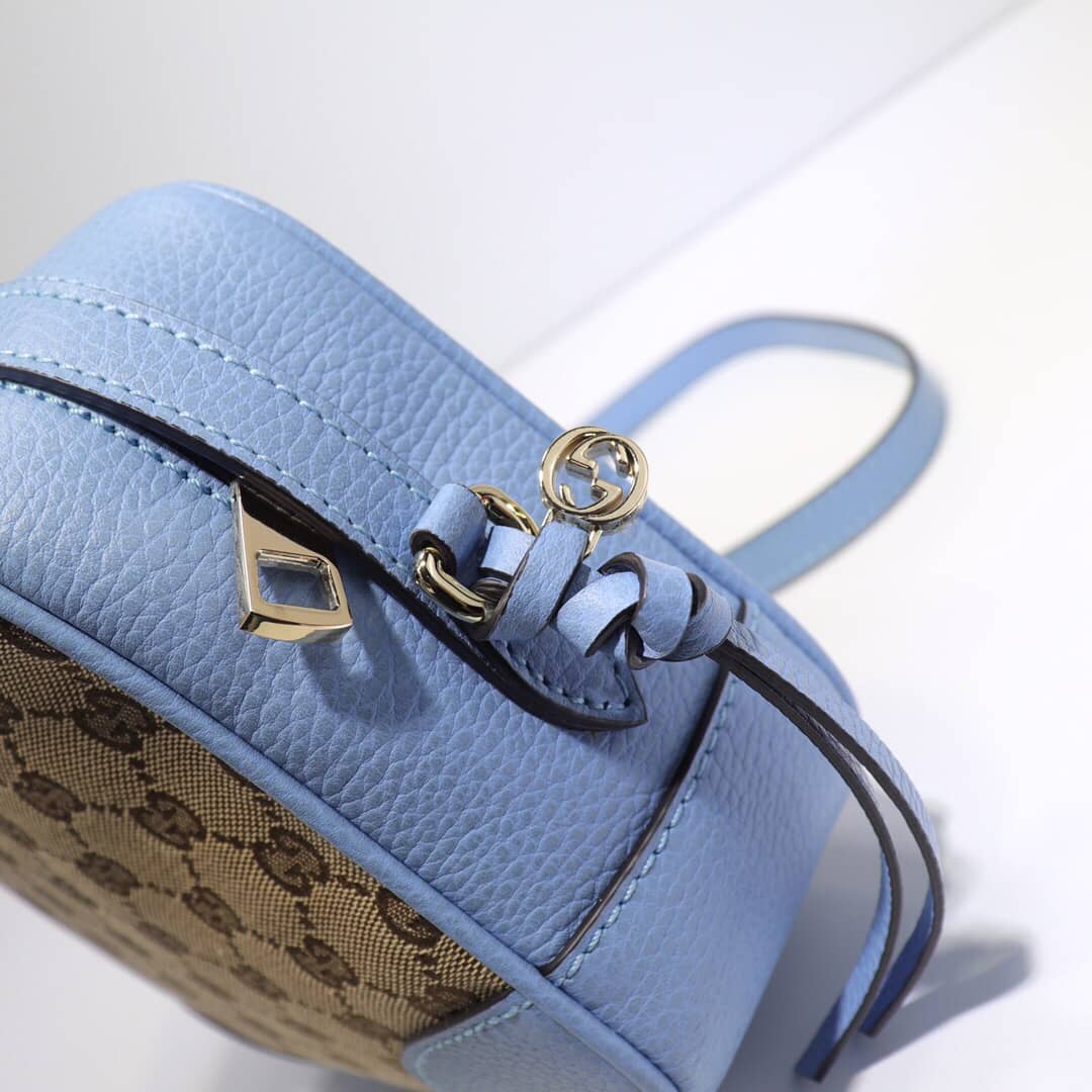 Gvc*1 GG Canvas Messenger Bag Replica Blue 449172
