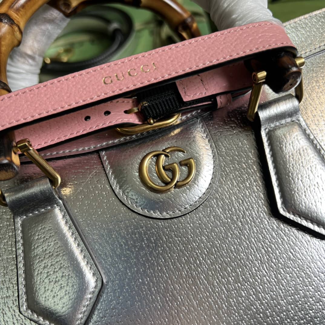 Gvc*1 Diana Small Tote Silver 702721 Replica Bag