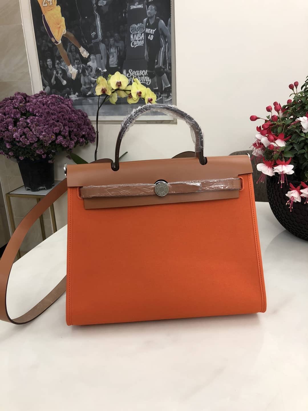 H**me5 Bag Replica 31 Canvas Leather HerBag