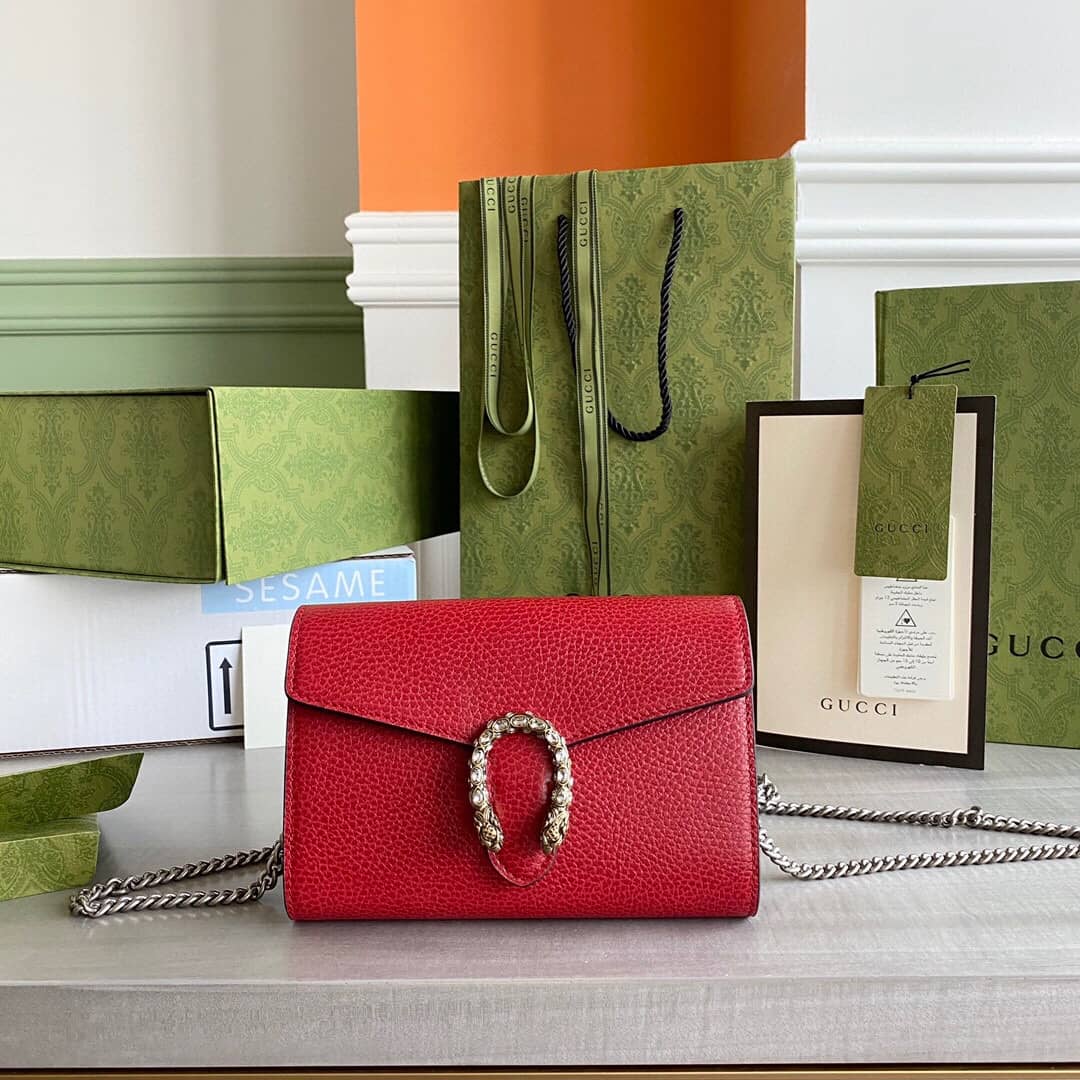 Gvc*1 Dionysus Chain Wallet Shoulder Bag Replica Red 401231