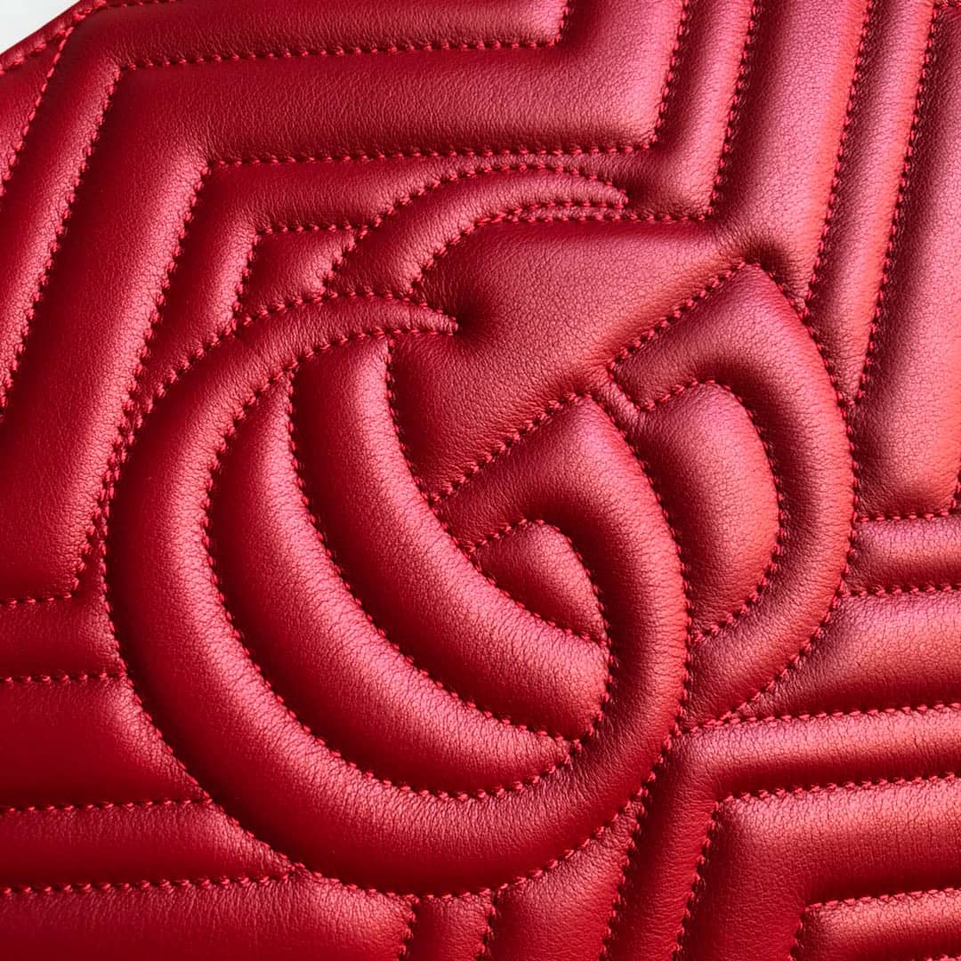 Gvc*1 GG Marmont Chain Shoulder Bag Replica Red 453569