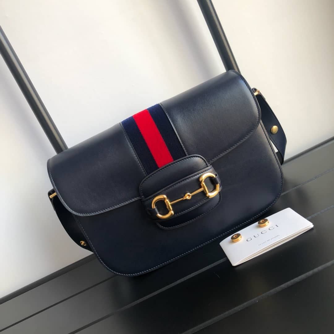 Gvc*1 Horsebit 1955 Shoulder Bag Replica Blue 602204