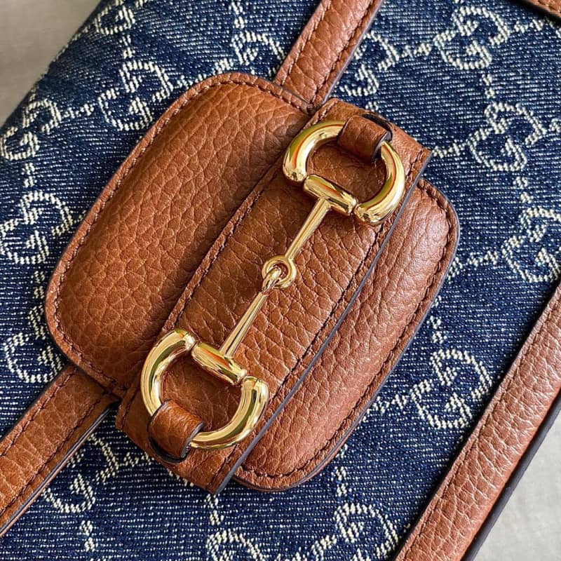 Gvc*1 Horsebit 1955 Mini Bag Replica Blue 658574