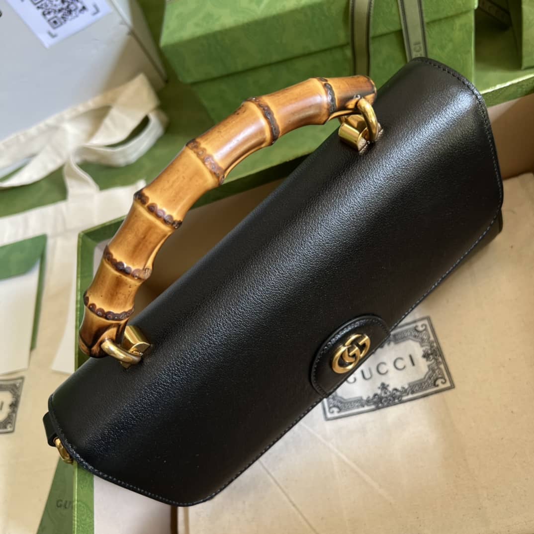 Gvc*1 GG Large Top Handle Bag With Bamboo 675795 Replica