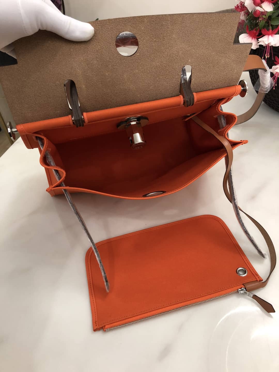 H**me5 Bag Replica 31 Canvas Leather HerBag