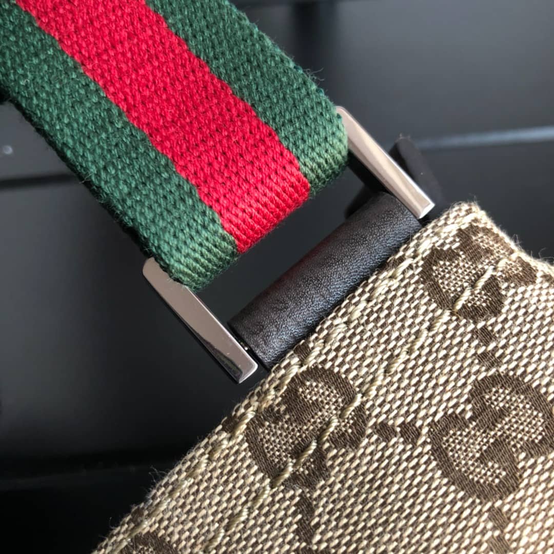 Gvc*1 GG Monogram Canvas Web Small Messenger Bag Replica 146309