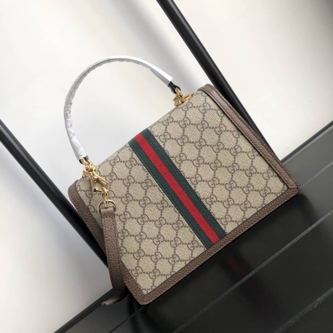 Gvc*1 Ophidia Small Top Handle Bag Replica Brown 651055