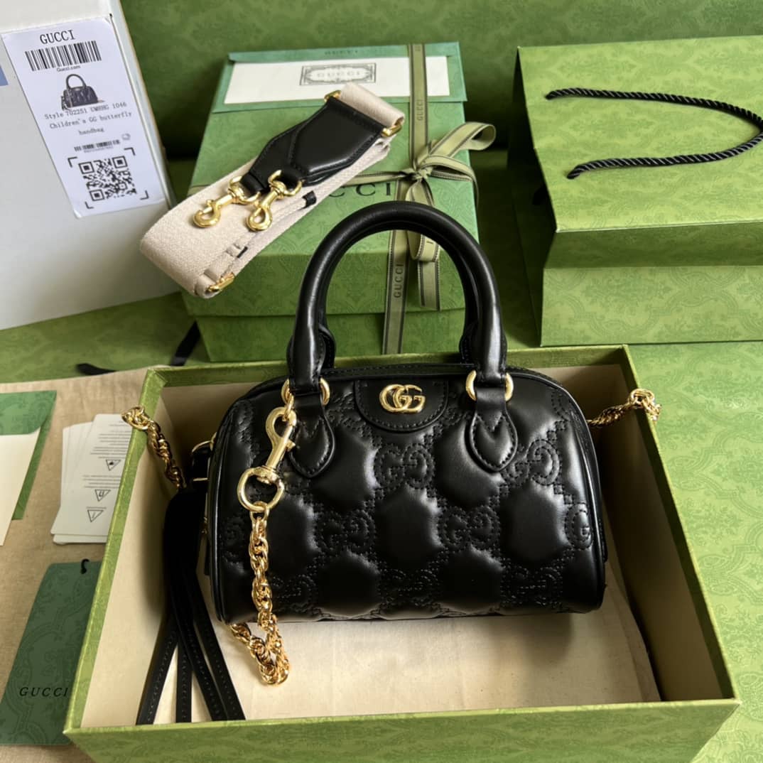 Gvc*1 GG Matelassé Leather Top Handle Shoulder Bag 702251 Replica