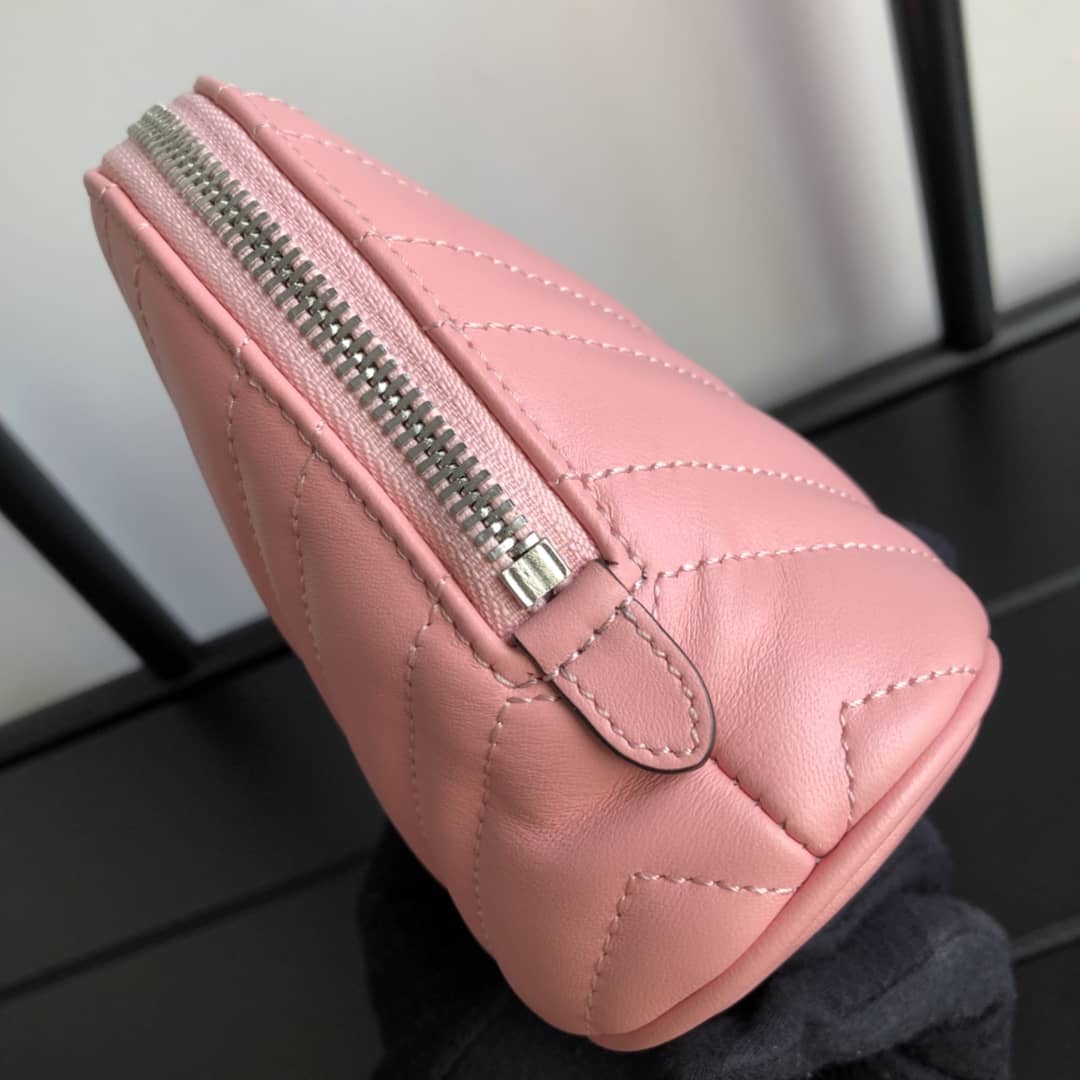 Gvc*1 GG Marmont Quilted Vanity Bag Replica Pink 625690