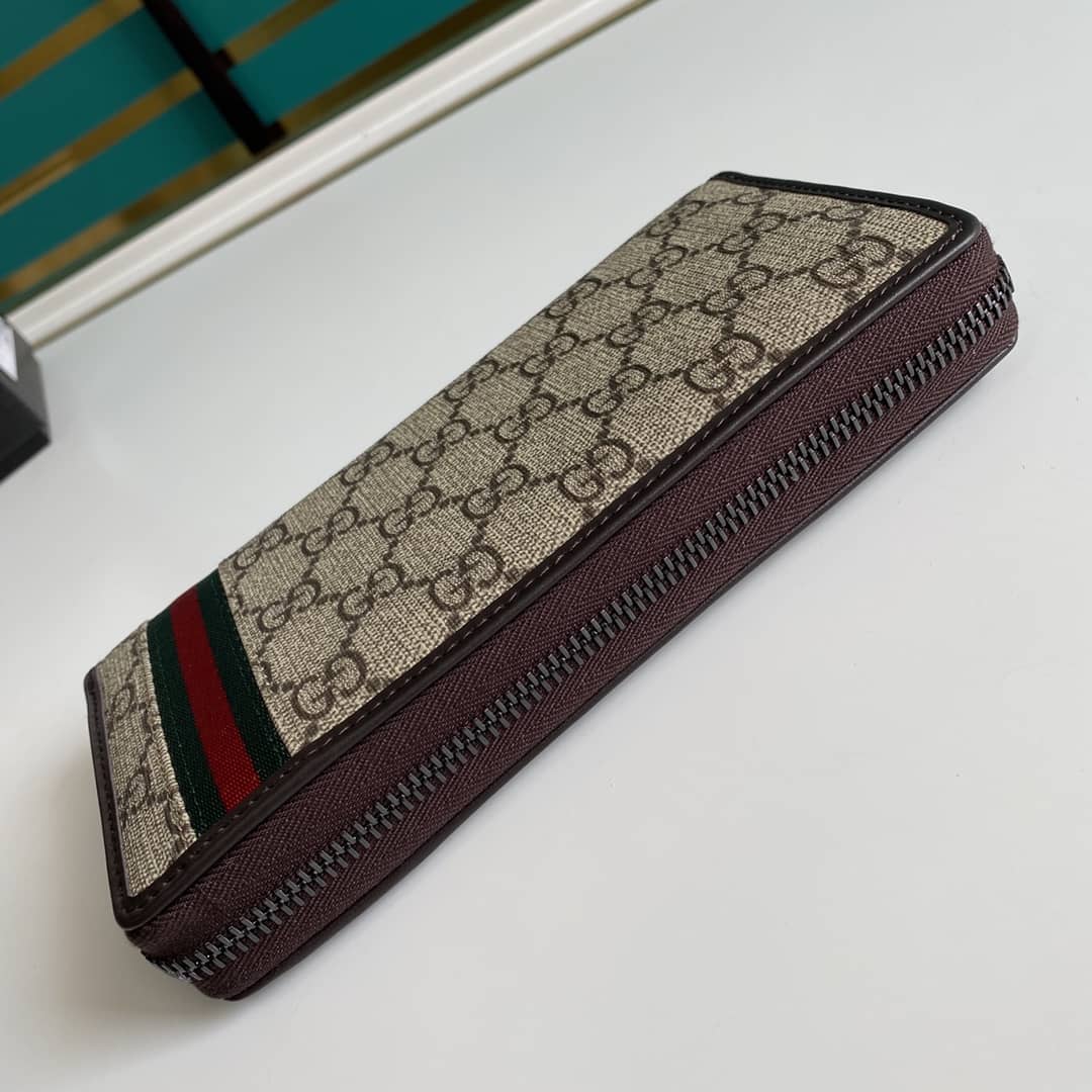Gvc*1 GG Svp*me Web Zip Around Wallet Replica 291105