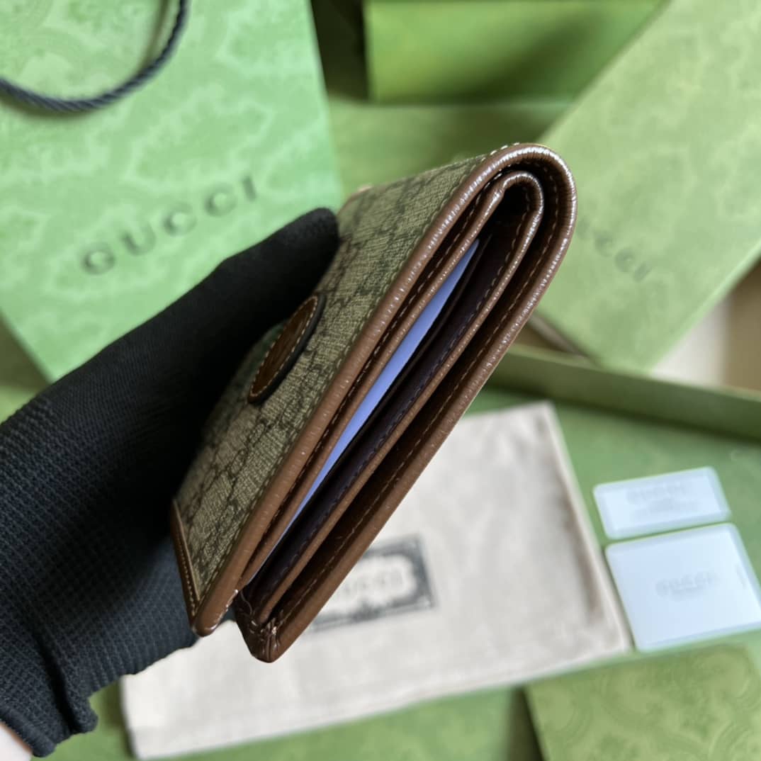 Gvc*1 Interlocking GG Svp*me Wallet Replica 671652