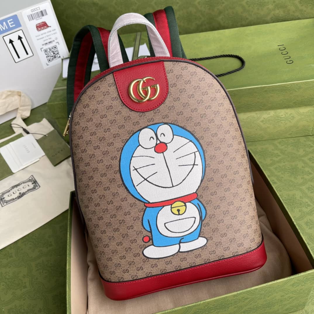 Gvc*1 Doraemon x Gvc*1 Small GG Canvas Backpack Replica 647816