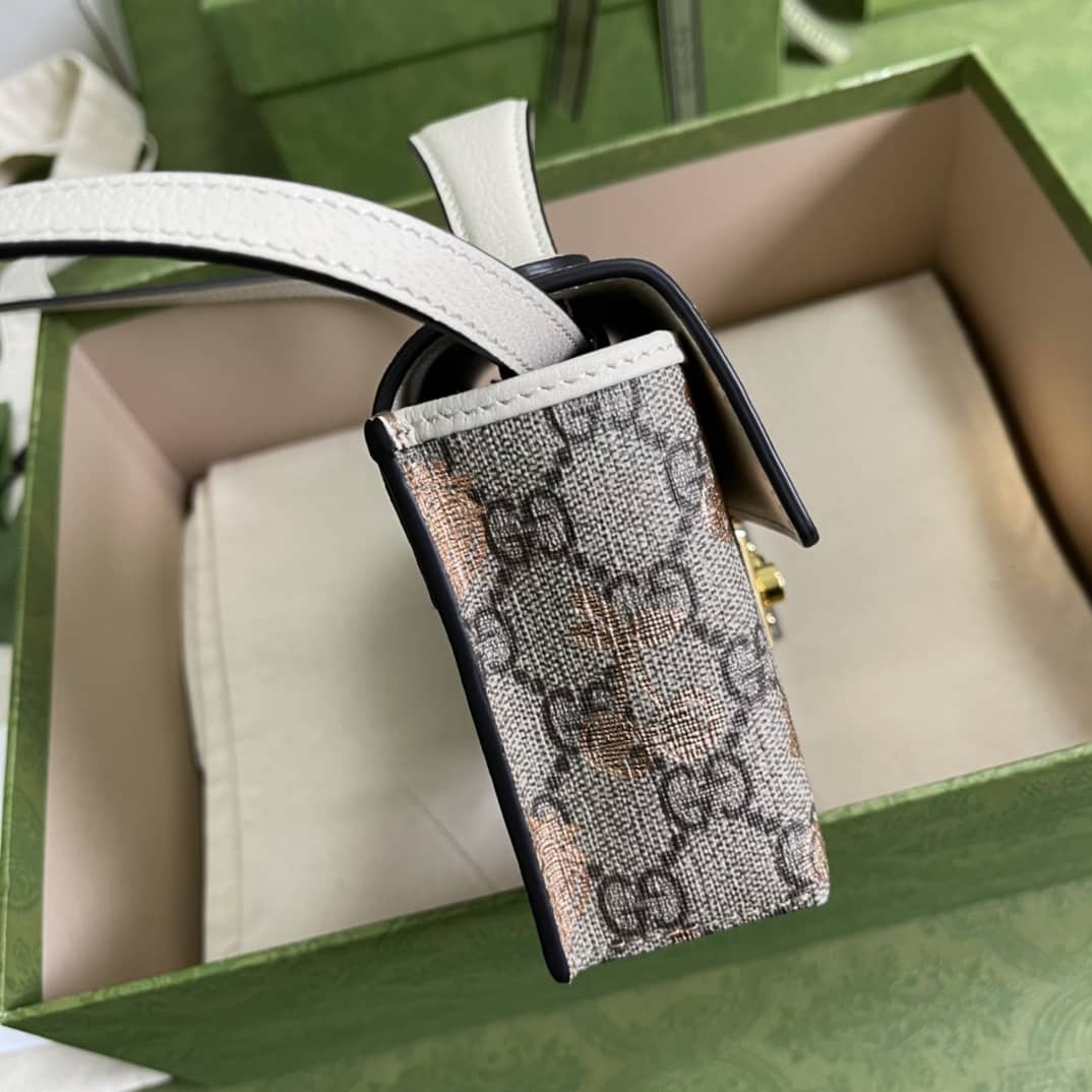 Gvc*1 Padlock GG Svp*me Canvas Top Handle Mini Bag Replica 652683