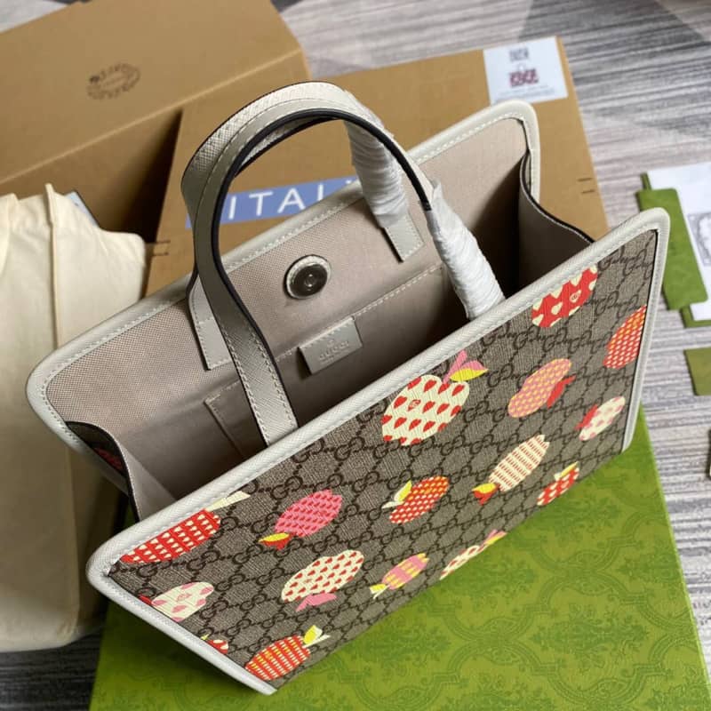 Gvc*1 GG Svp*me Kids Girl Tote Replica Gray 605614