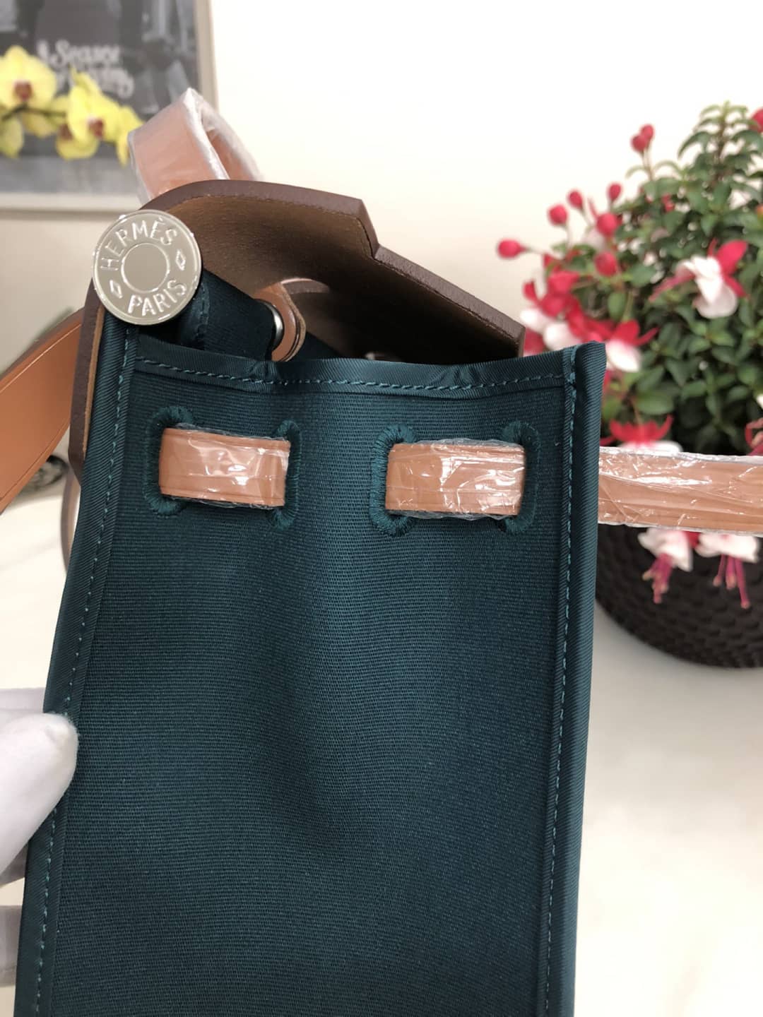 Replica H**me5 Birkin Bag 31 Canvas Leather HerBag