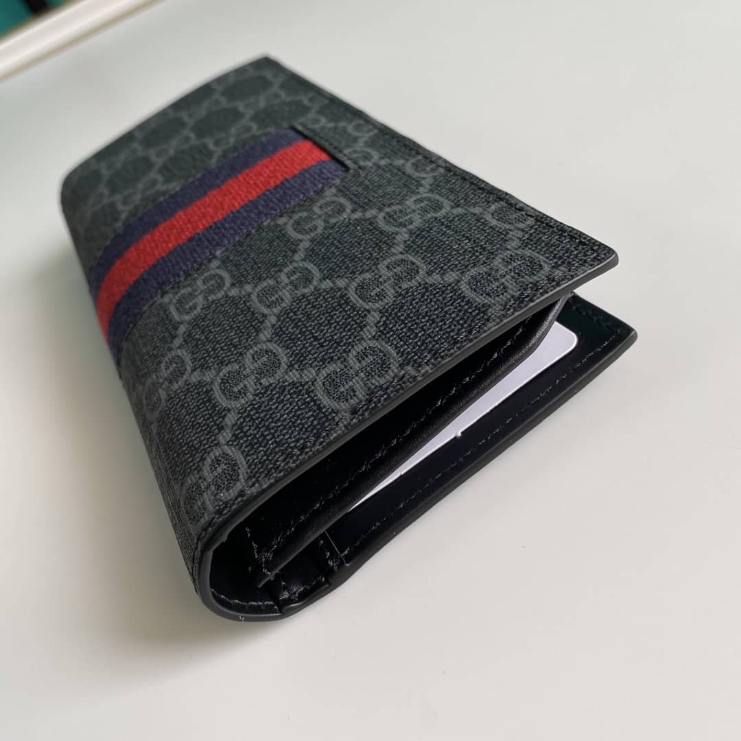 Gvc*1 Bill PVC Leather Long Wallet Replica 408836