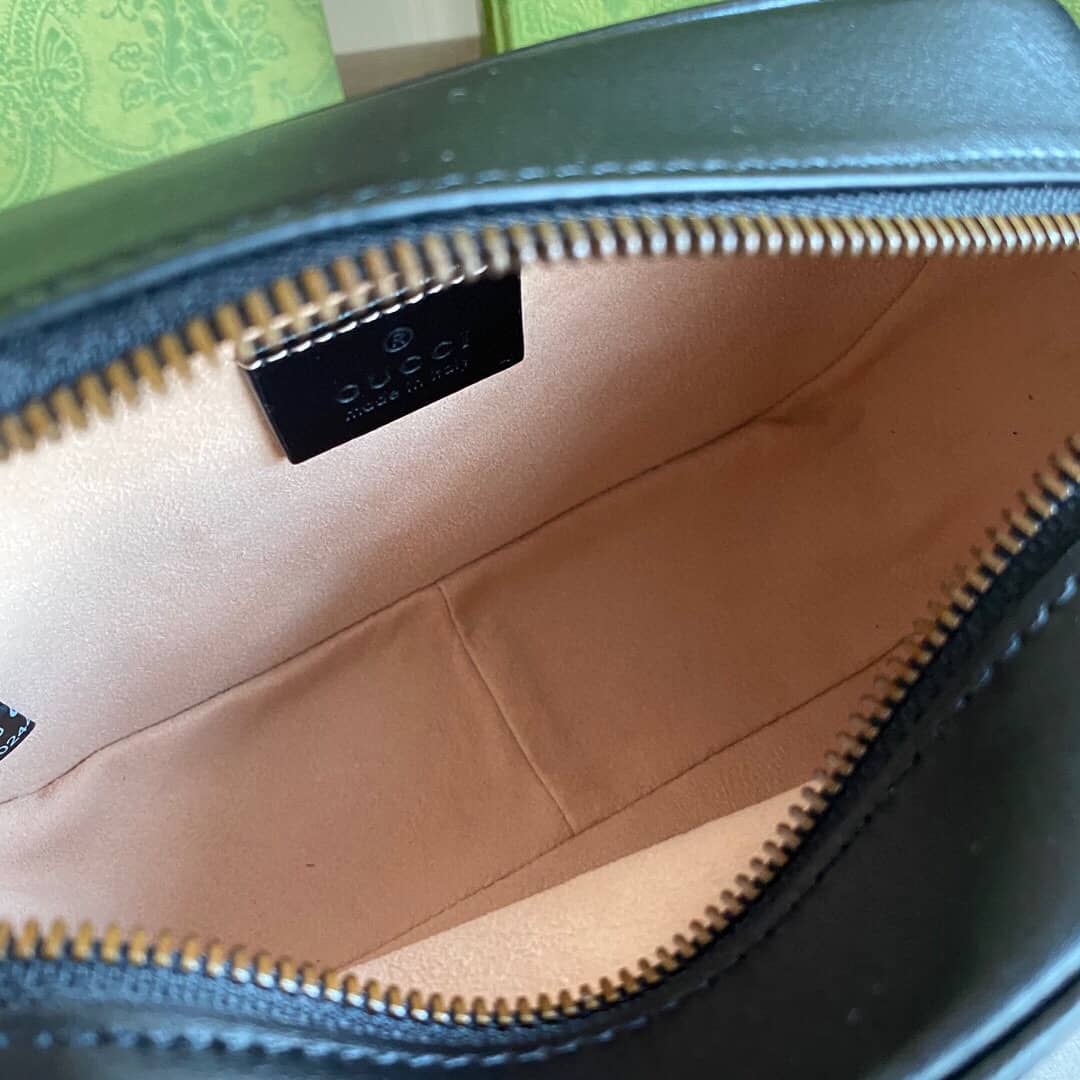 Gvc*1 GG Marmont Matelassé Mini Bag Replica Black 448065