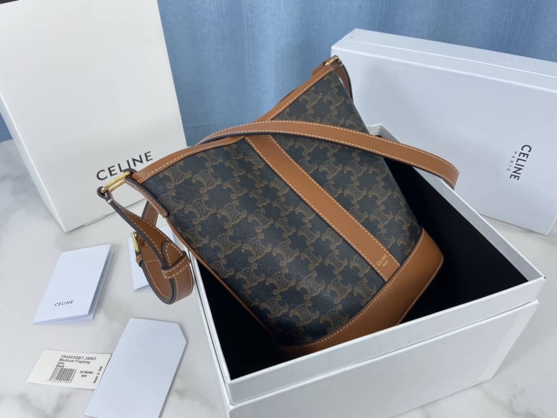 Ce1i*e Teen Triomphe Canvas Replica Bucket Bag