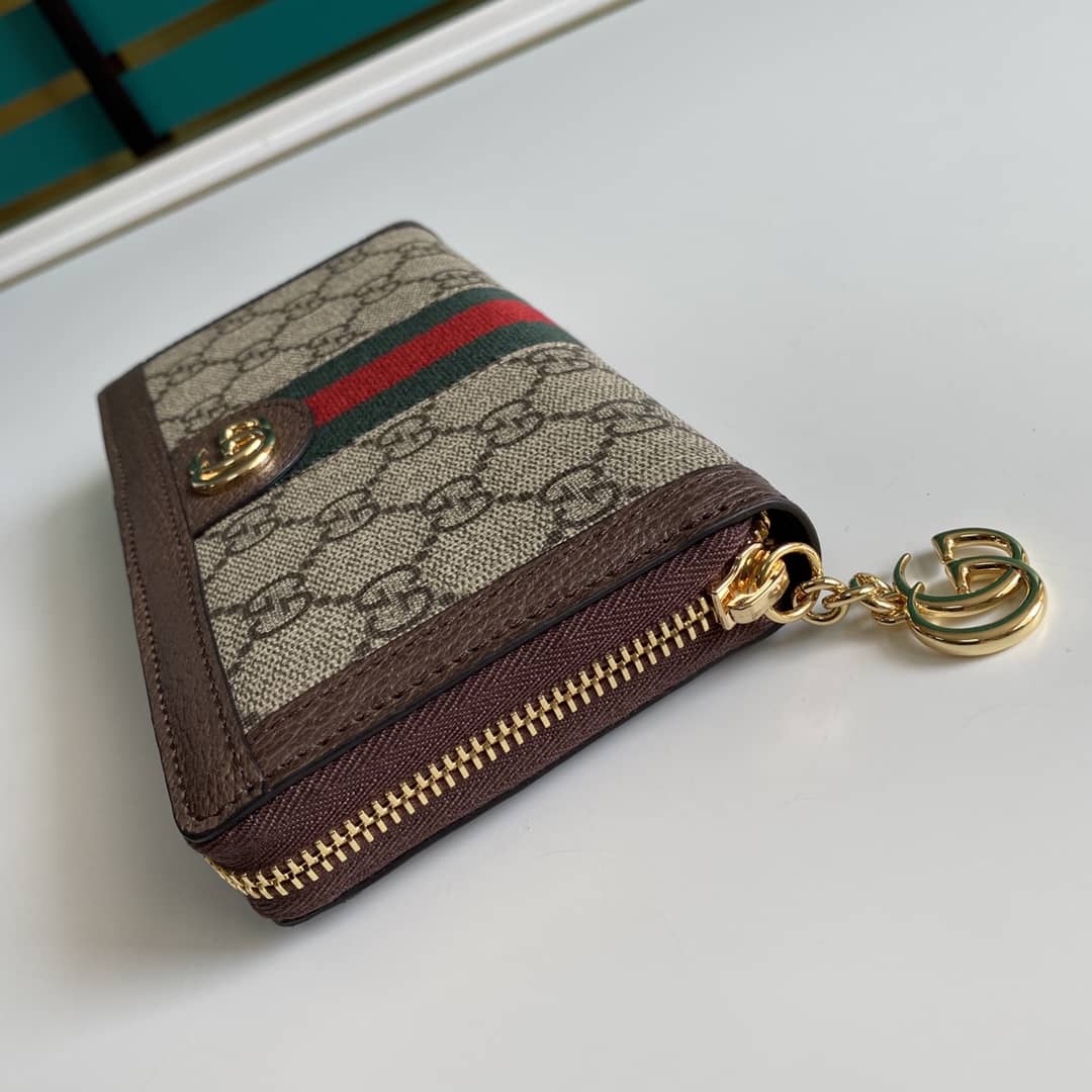 Gvc*1 Ophidia GG Zip Around Wallet Replica 523154
