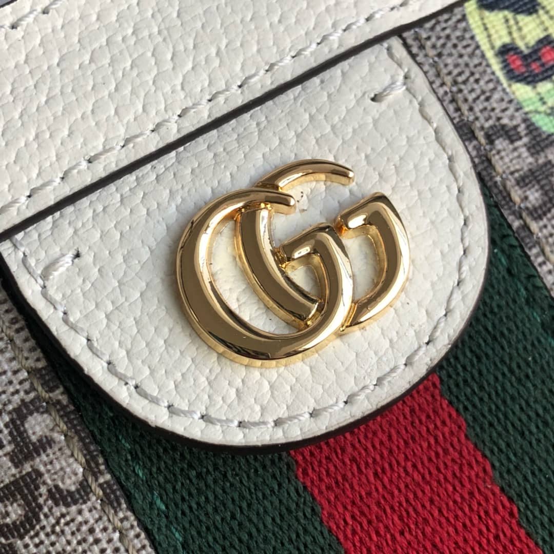 Gvc*1 Ophidia Flora GG Small Svp*me Canvas Shoulder Bag Replica White 503877