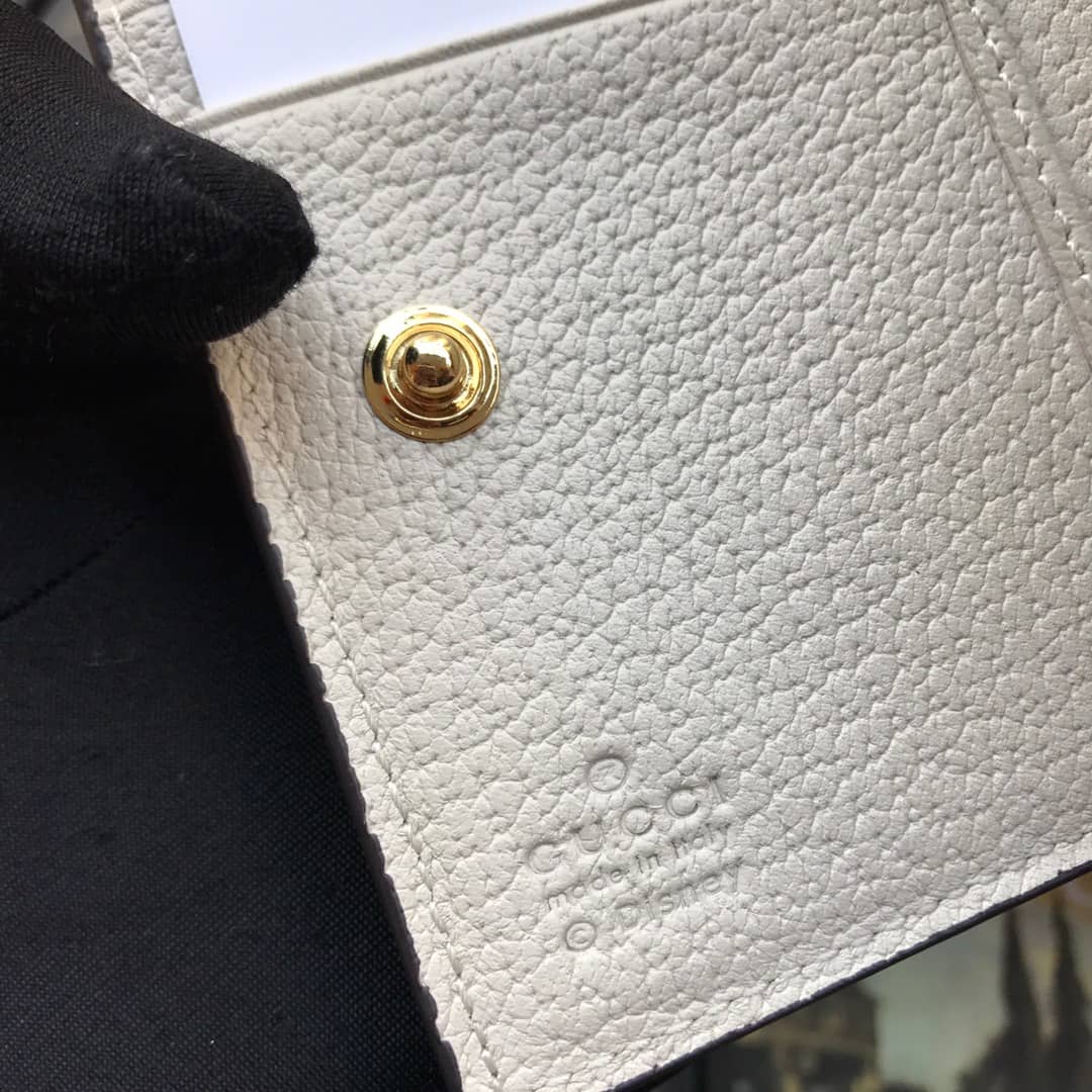 Gvc*1 Padlock Bee Star Print Calfskin Wallet Replica 453155
