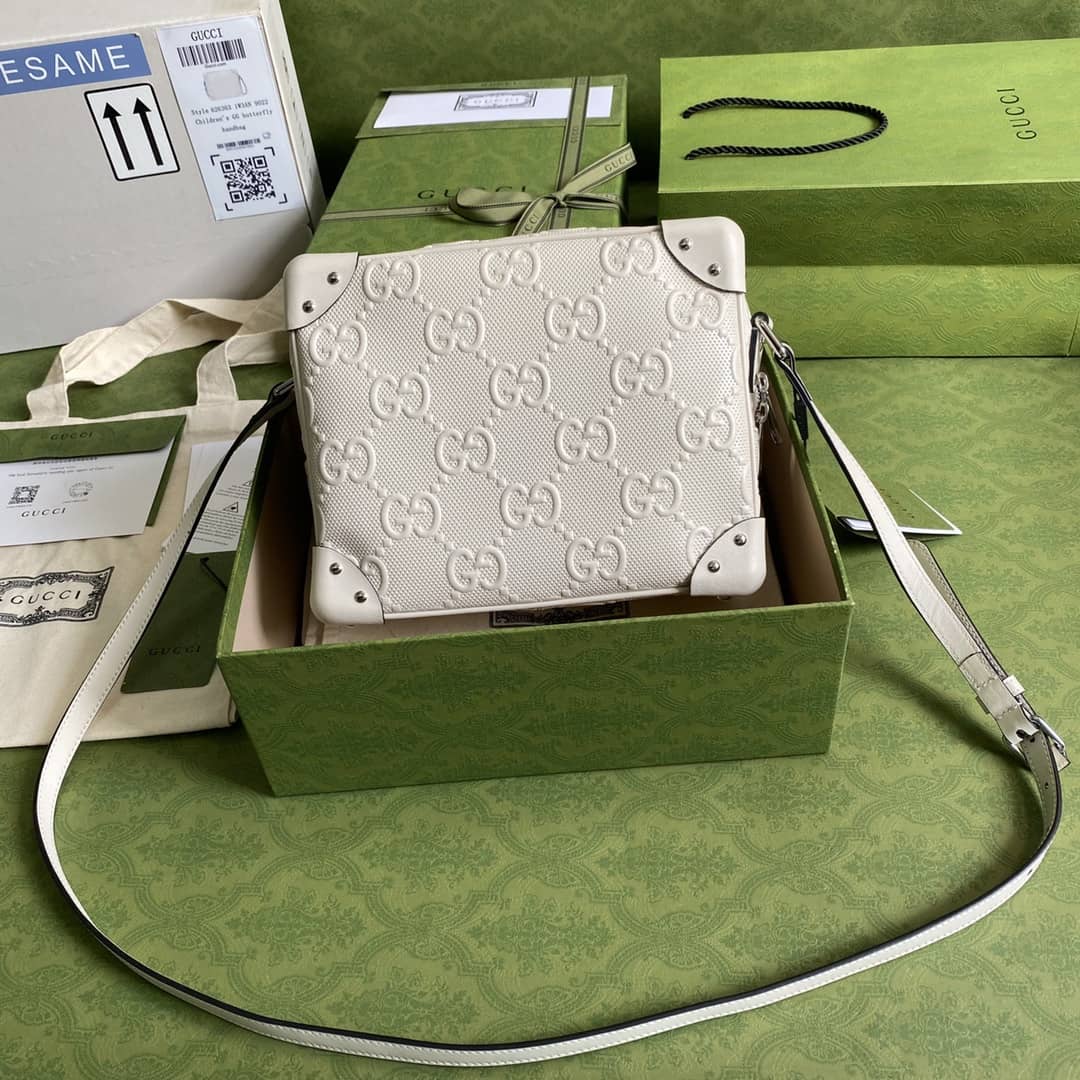 Gvc*1 Svp*me GG Leather Square Shoulder Bag Replica 626363