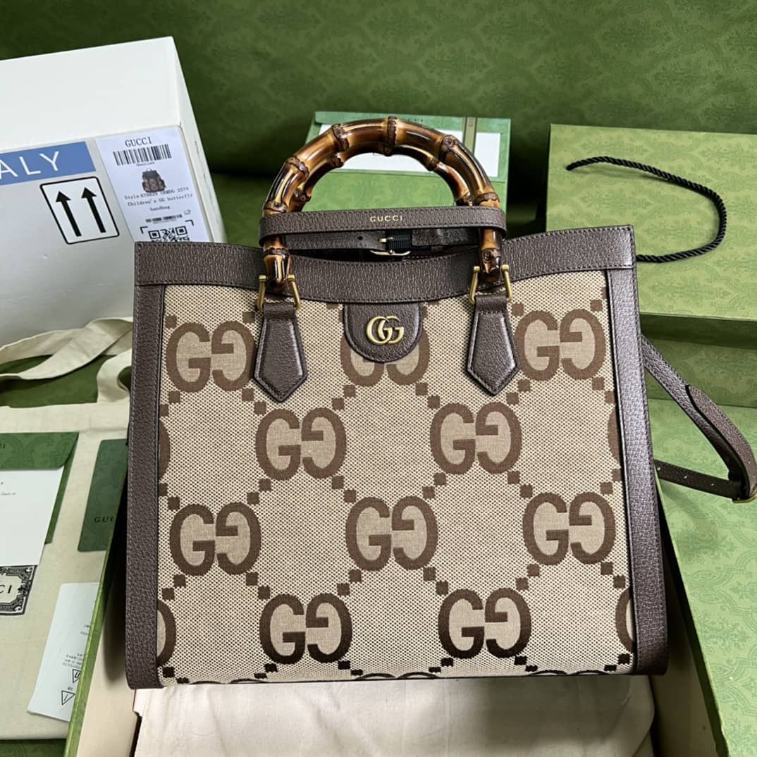 Gvc*1 Diana Medium Tote Bamboo 655658 Replica Bag