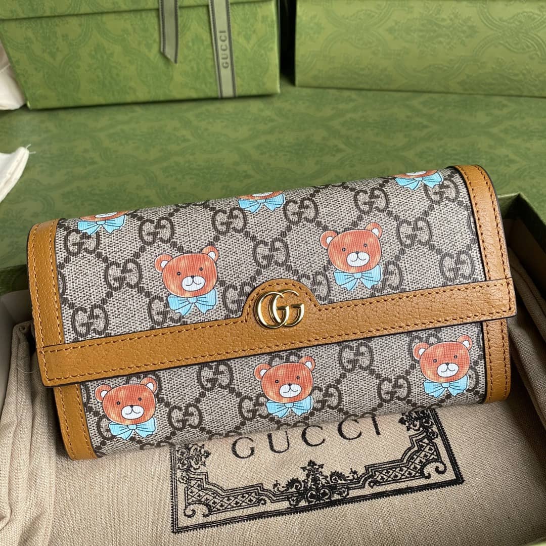 Gvc*1 Kai Leather Logo Long Wallet Replica 660509