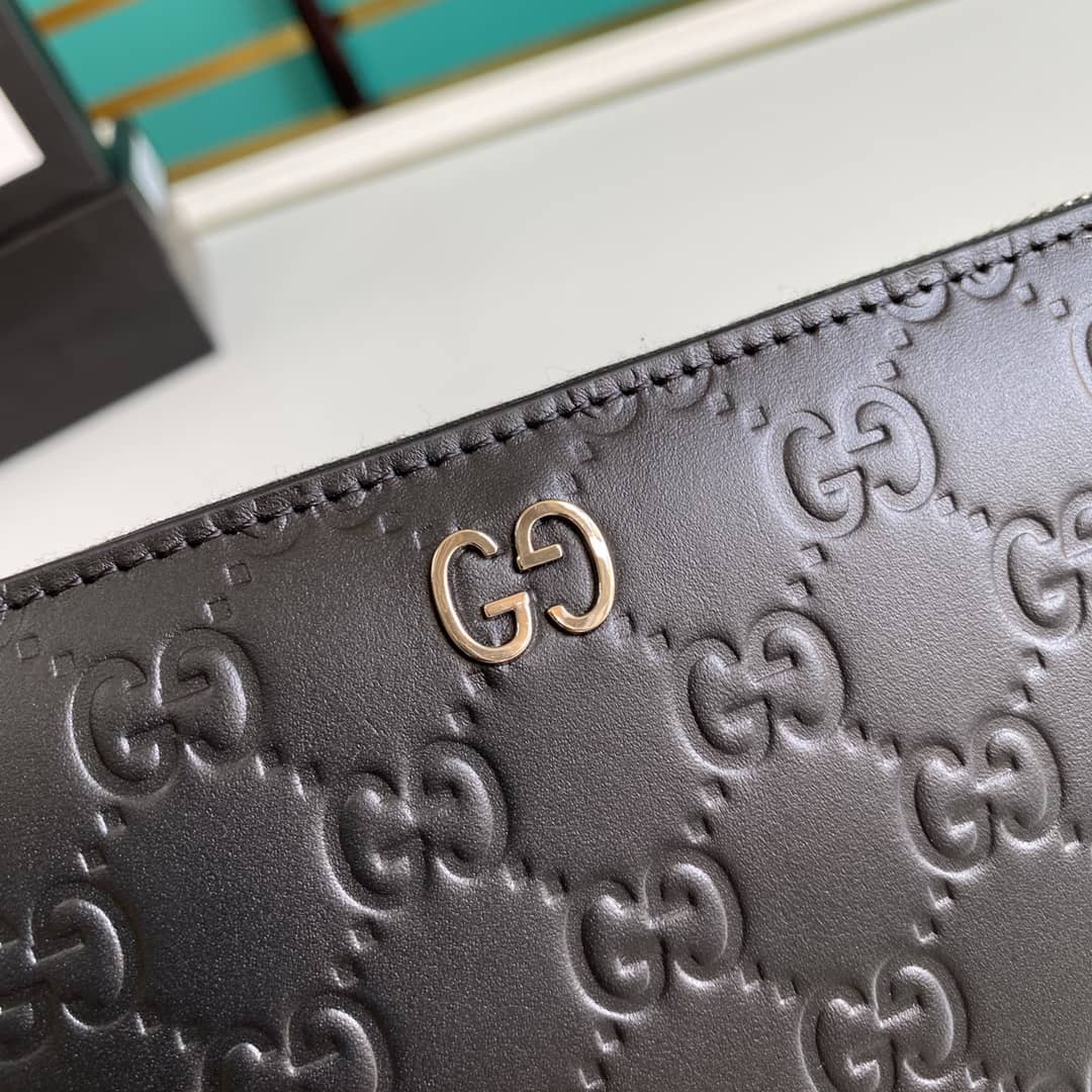 Gvc*1 Signature Zip Around Wallet Black Replica 473928
