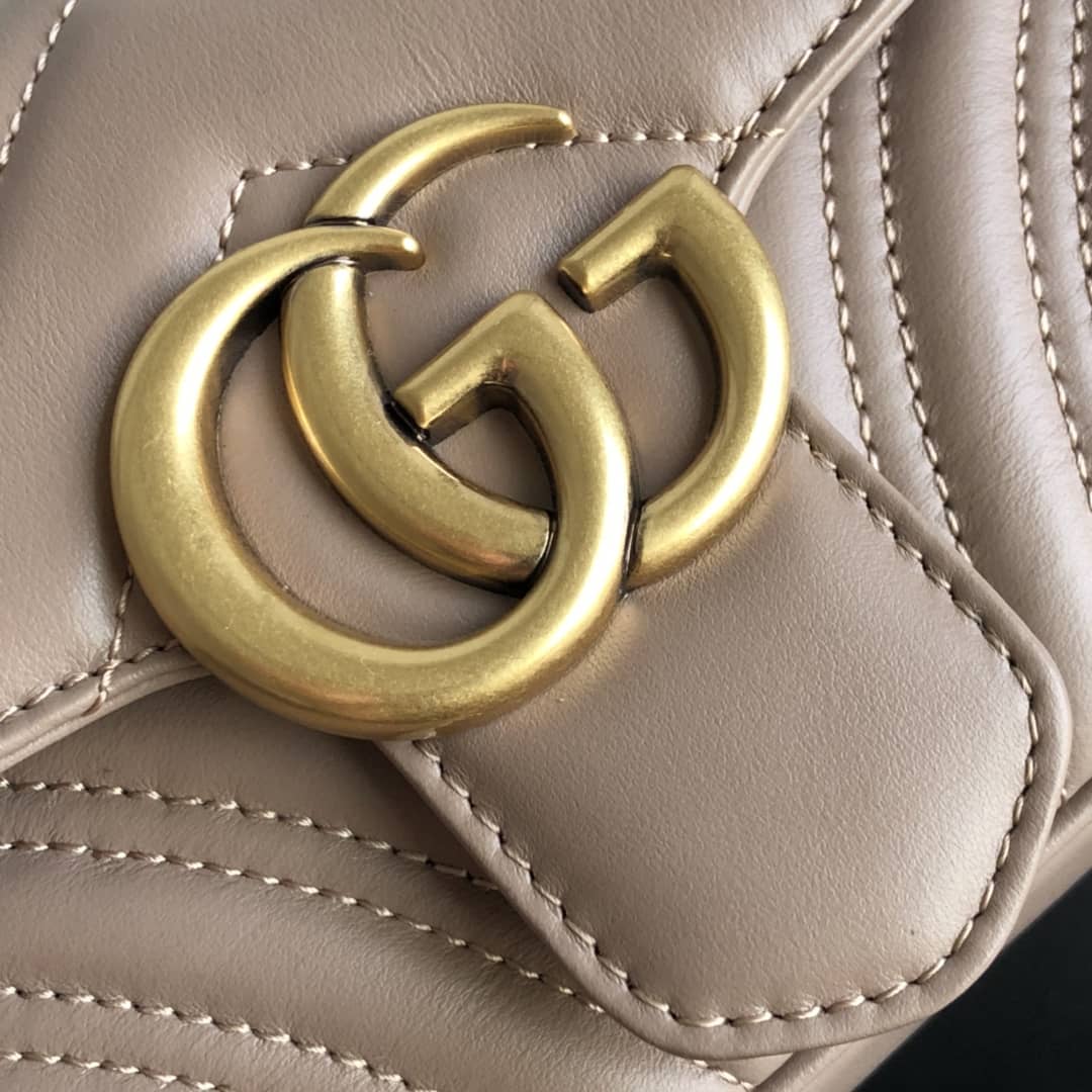 Gvc*1 GG Marmont Mini Matelasse Shoulder Bag Replica Khaki 446744