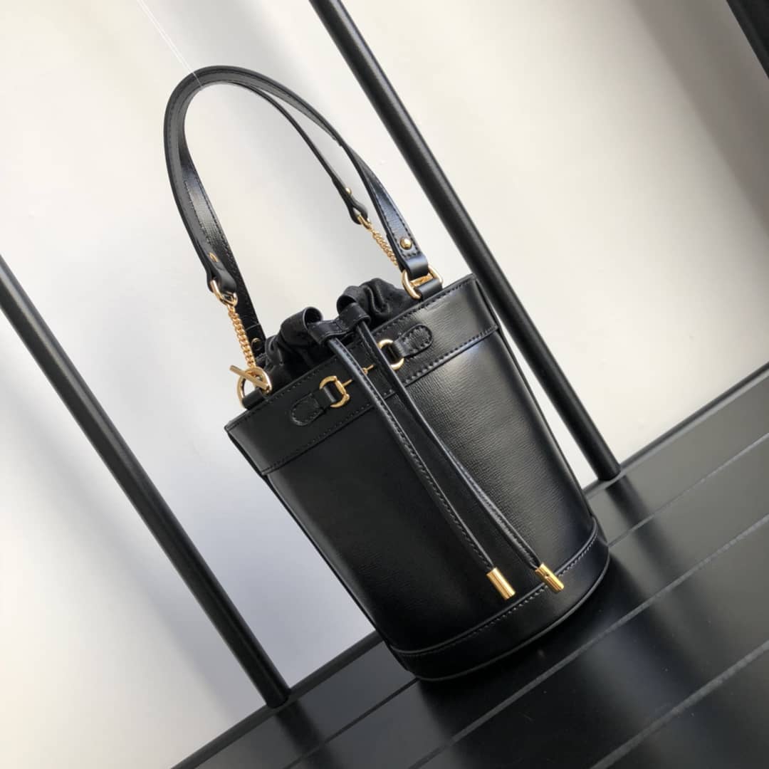 Gvc*1 Horsebit 1955 Small Bucket Bag Replica Black 637115