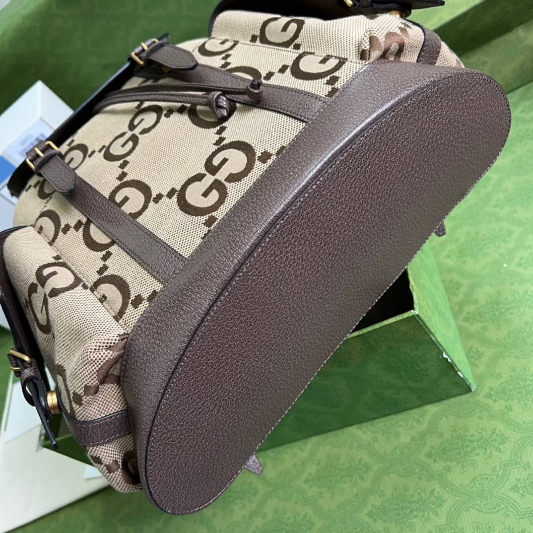 Gvc*1 Jumbo GG Canvas Leather Brown 678829 Replica Backpack