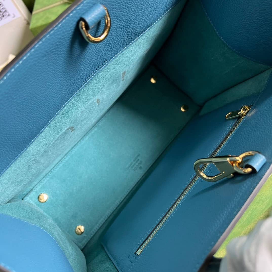 Gvc*1 Small Leather Tote With Gvc*1 Logo 674822 Replica Bag