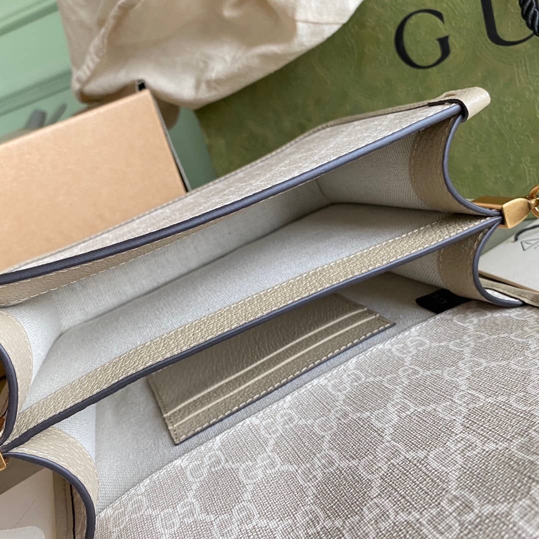 Gvc*1 Mini Shoulder Bag With Interlocking G White 671620 Replica