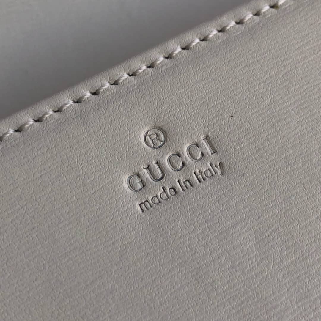Gvc*1 GG Svp*me Horsebit 1955 Chain Wallet Replica White 621892