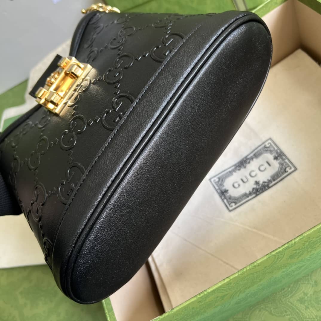Gvc*1 Small GG Black 675788 Replica Shoulder Bag