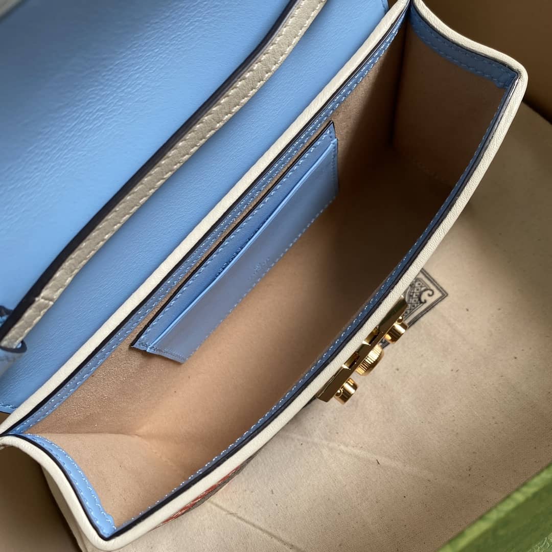 Gvc*1 Padlock GG Svp*me Canvas Top Handle Mini Bag Replica 652683