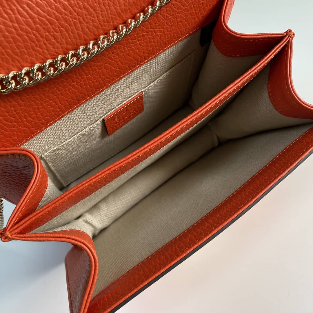 Gvc*1 Interlocking Leather Chain Crossbody Bag Replica 510304
