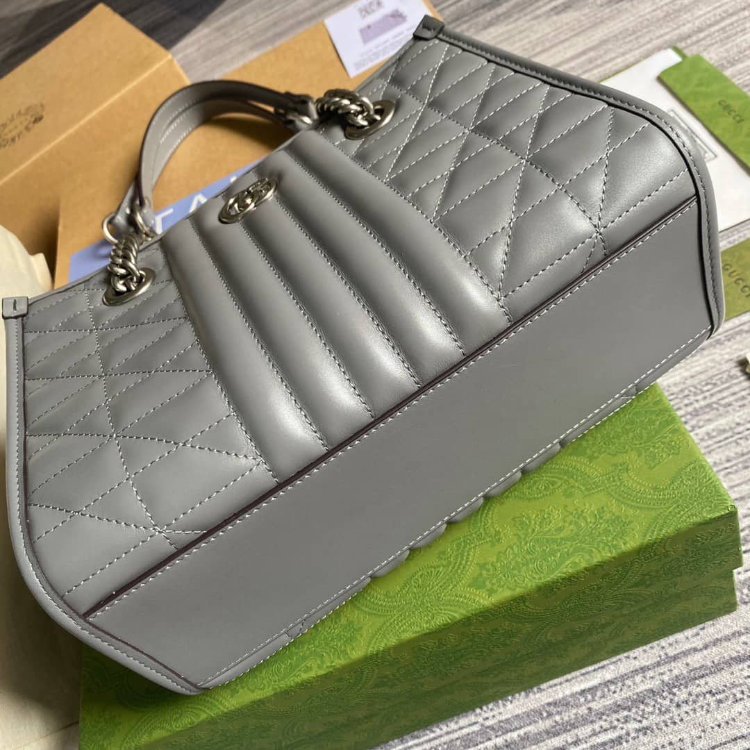 Gvc*1 GG Marmont Small Tote Bag Replica Gray 681483