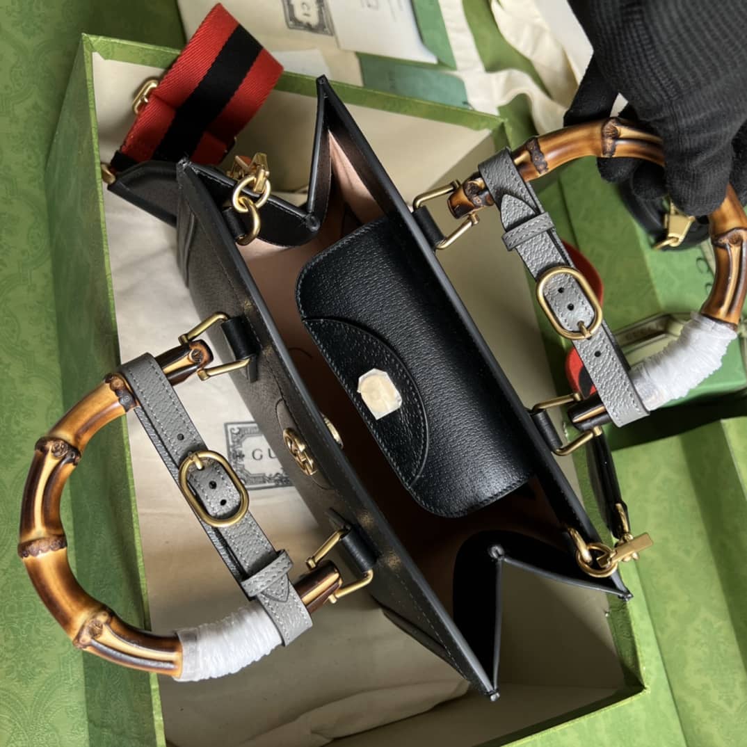 Gvc*1 Diana Small Tote Black 702721 Replica Bag