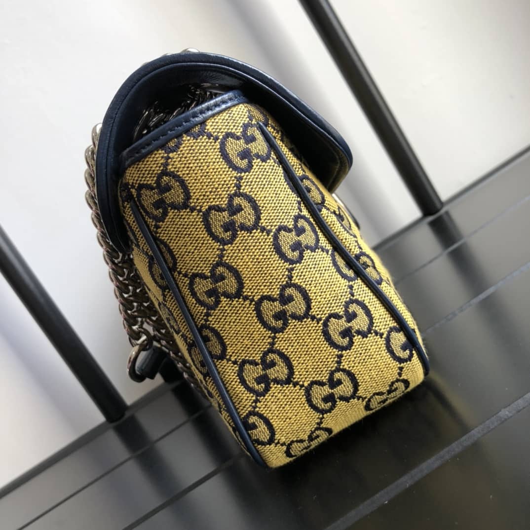 Gvc*1 GG Marmont Matelasse Shoulder Bag Replica Yellow 443497