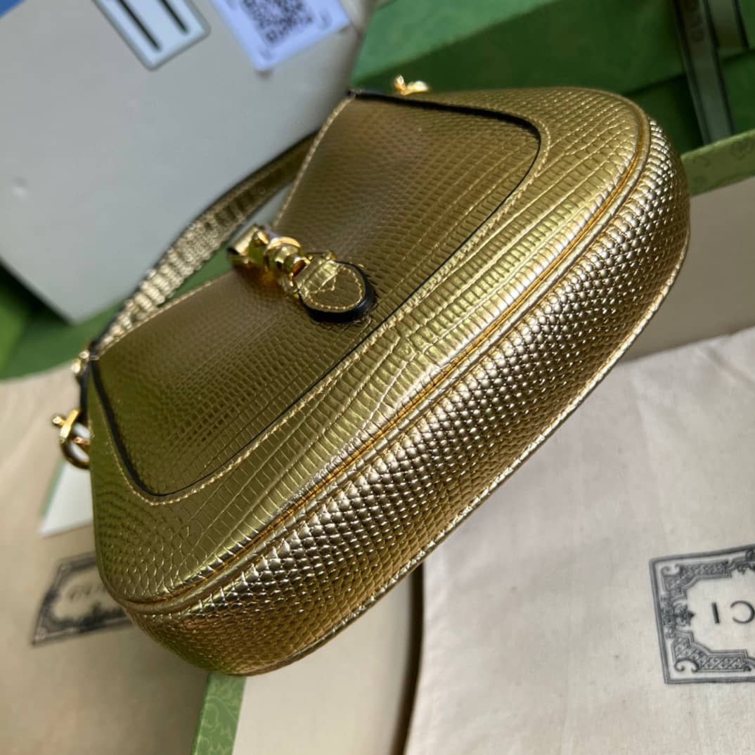 Gvc*1 Jackie 1961 Mini Shoulder Bag Gold Leather 675799 Replica